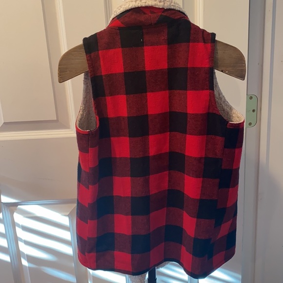 FALL WINTER PLAID FLANNEL VEST - Picture 4 of 6